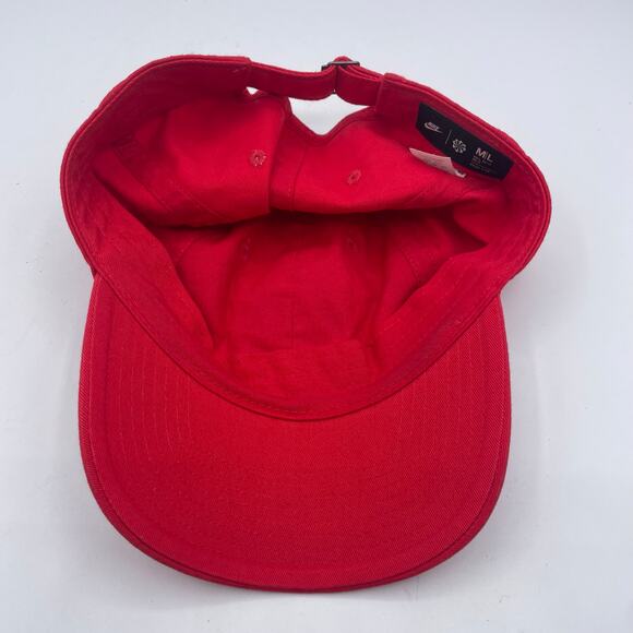 Nike Club Unstructured Futura Wash Canvas University Red Hat Cap Medium Large - Picture 6 of 7